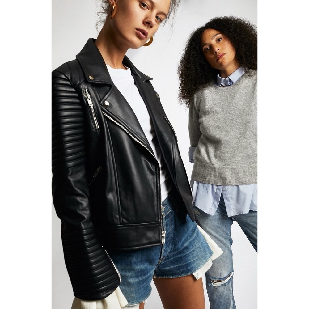 DAUNTLESS NYC | Vegan Leather Moto Biker Jacket in Black | S - Picture 3 of 14